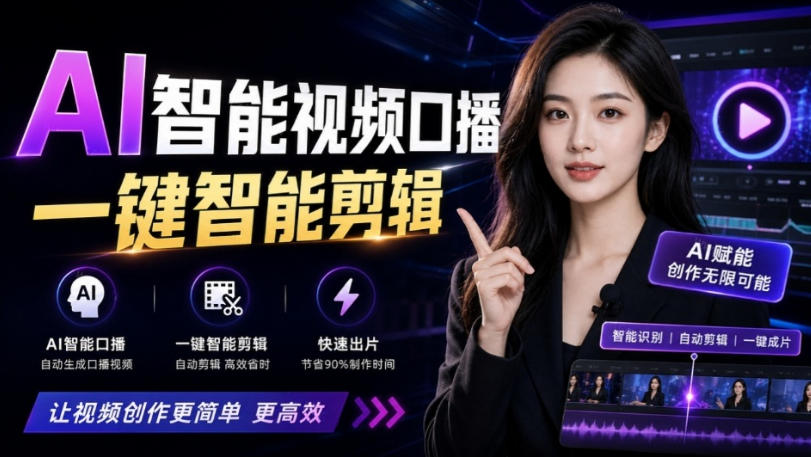AI智能视频口播一键剪辑，轻松出效果！口播动效库Skill来了，一键给添加动态文字、数据展示等 video-talkcraft